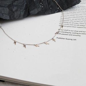 NEW 925 Sterling Silver Cross Tassel Necklace